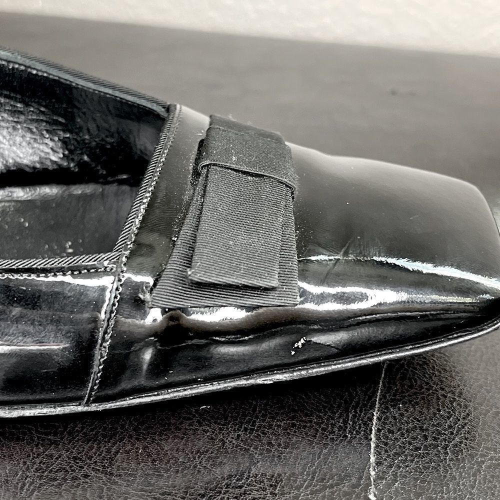 Salvatore Ferragamo Women’s Heel With Bow Shiny Black Patent Leather Size: 8.5‌ - Picture 13 of 15